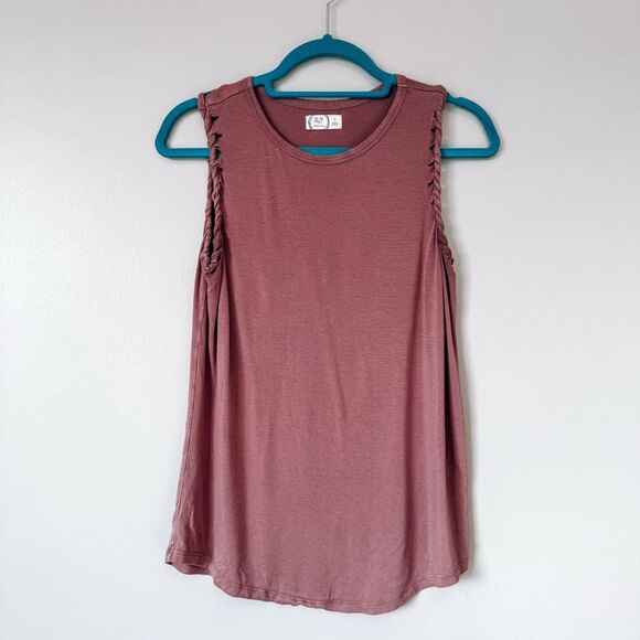 Maurices Pink Braided Arm Tank Top Size Small - Picture 2 of 7